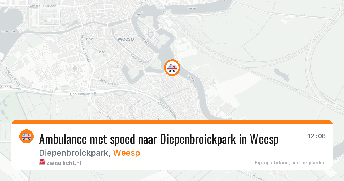 Ambulance met spoed naar Diepenbroickpark in Weesp — 2 apr 2026