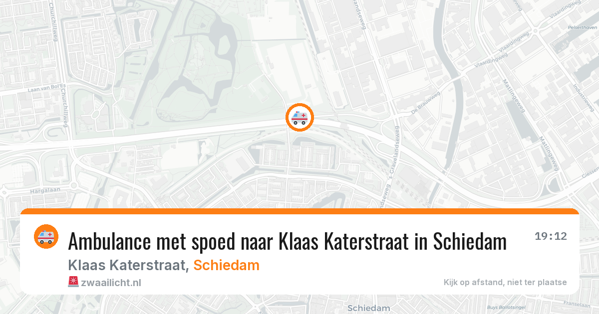 Ambulance met spoed naar Klaas Katerstraat in Schiedam — 11 jun 2026