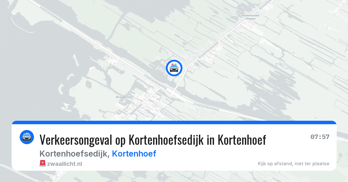 Verkeersongeval op Kortenhoefsedijk in Kortenhoef — 15 apr 2026