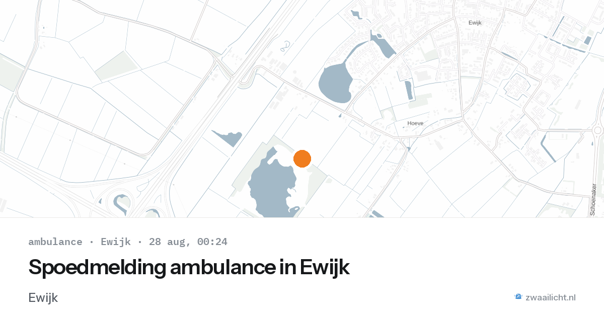 Spoedmelding ambulance in Ewijk — 27 aug 2026