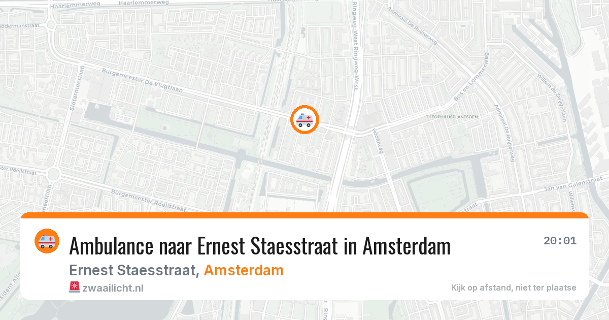 Ambulance naar Ernest Staesstraat in Amsterdam — 31 mrt 2026