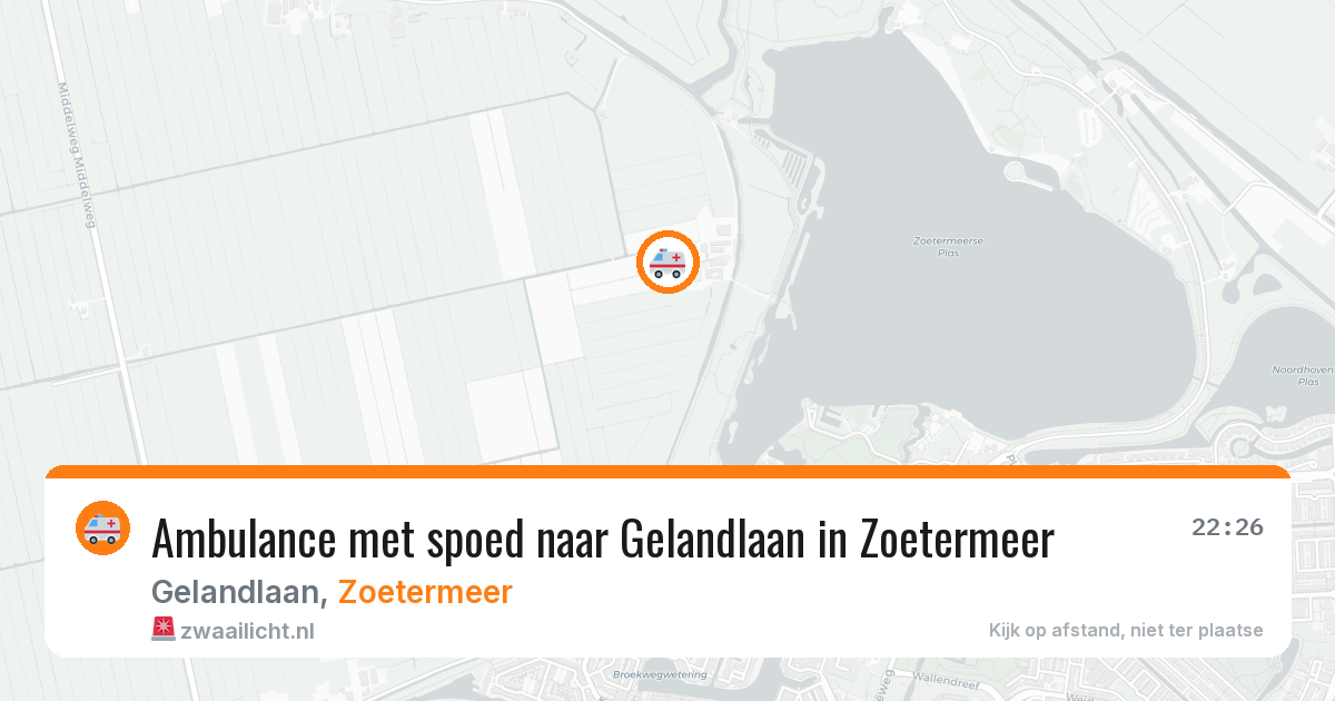 Ambulance met spoed naar Gelandlaan in Zoetermeer — 2 apr 2026