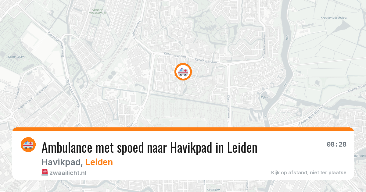 Ambulance met spoed naar Havikpad in Leiden — 16 apr 2026