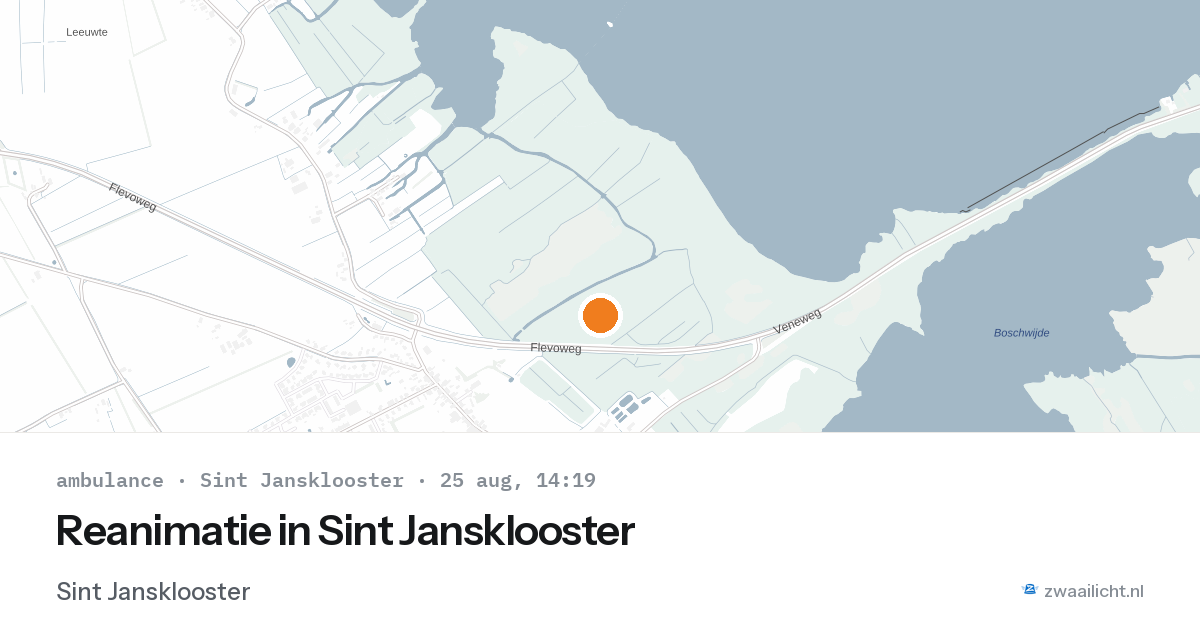 Reanimatie in Sint Jansklooster — 25 aug 2026
