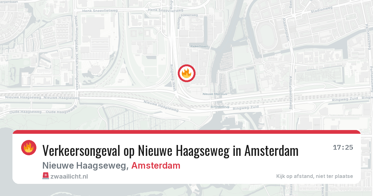 Verkeersongeval op Nieuwe Haagseweg in Amsterdam — 30 jun 2026