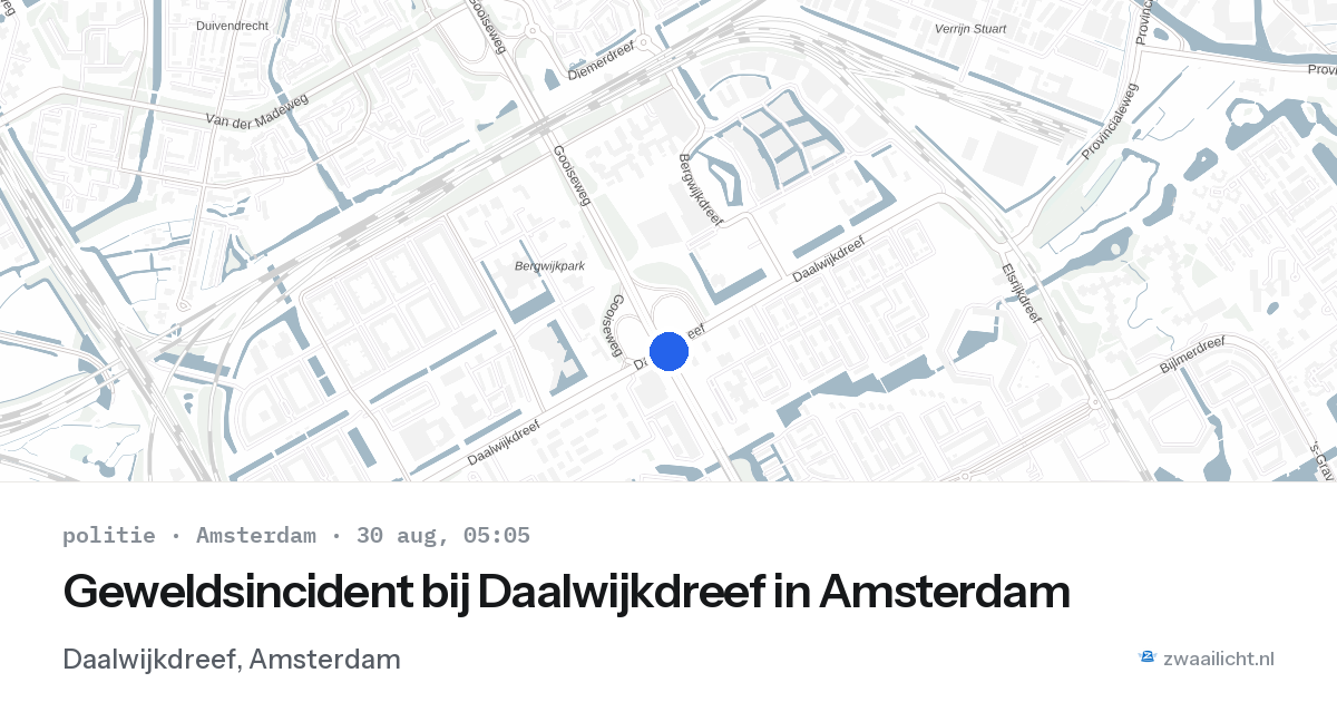 Geweldsincident bij Daalwijkdreef in Amsterdam — 30 aug 2026