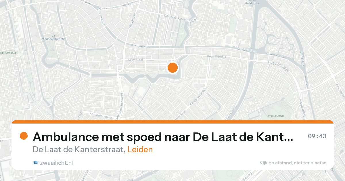 Ambulance met spoed naar De Laat de Kanterstraat in Leiden — 18 jun 2026