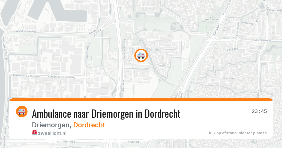 Ambulance naar Driemorgen in Dordrecht — 20 jul 2026