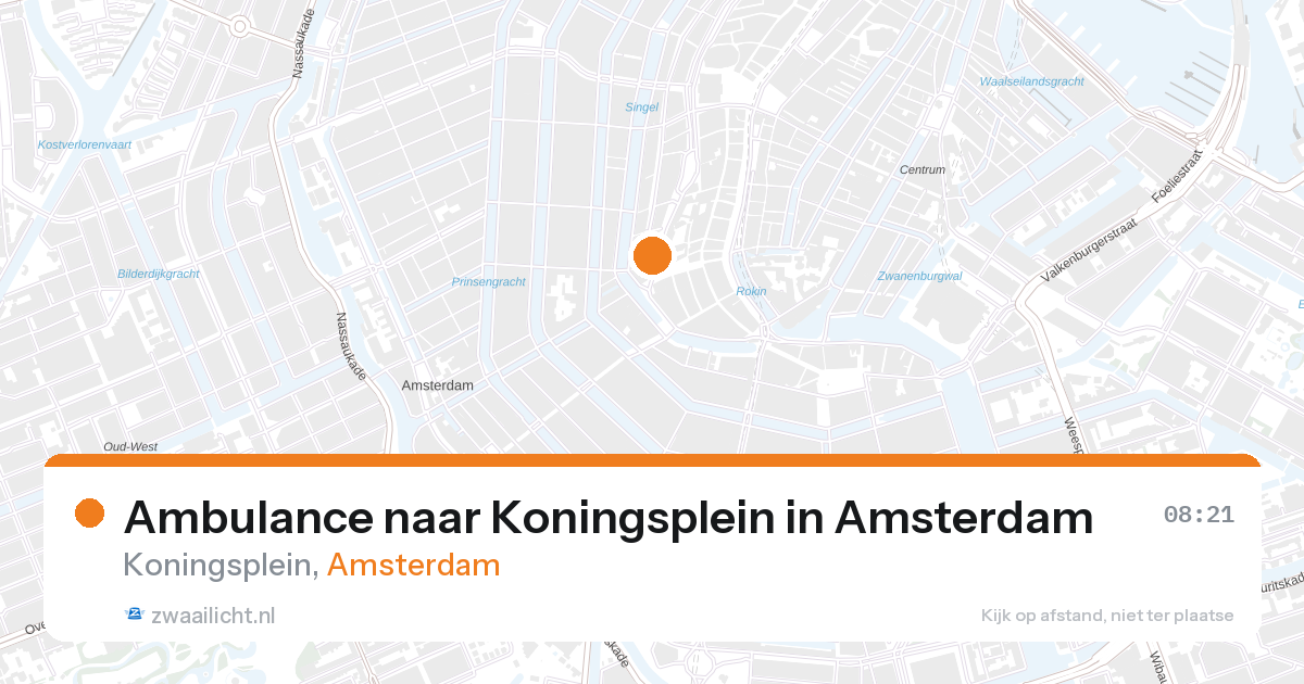 Ambulance naar Koningsplein in Amsterdam — 27 aug 2026