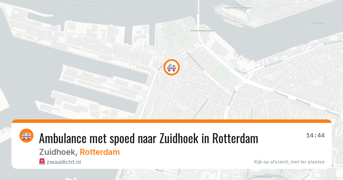Ambulance met spoed naar Zuidhoek in Rotterdam — 27 apr 2026