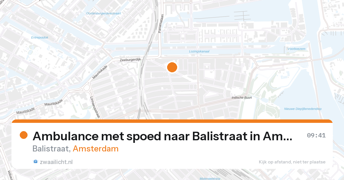 Ambulance met spoed naar Balistraat in Amsterdam — 17 mrt 2026