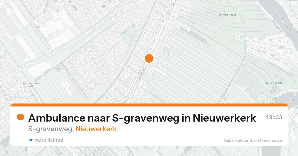 Ambulance naar S-gravenweg in Nieuwerkerk — 18 aug 2026