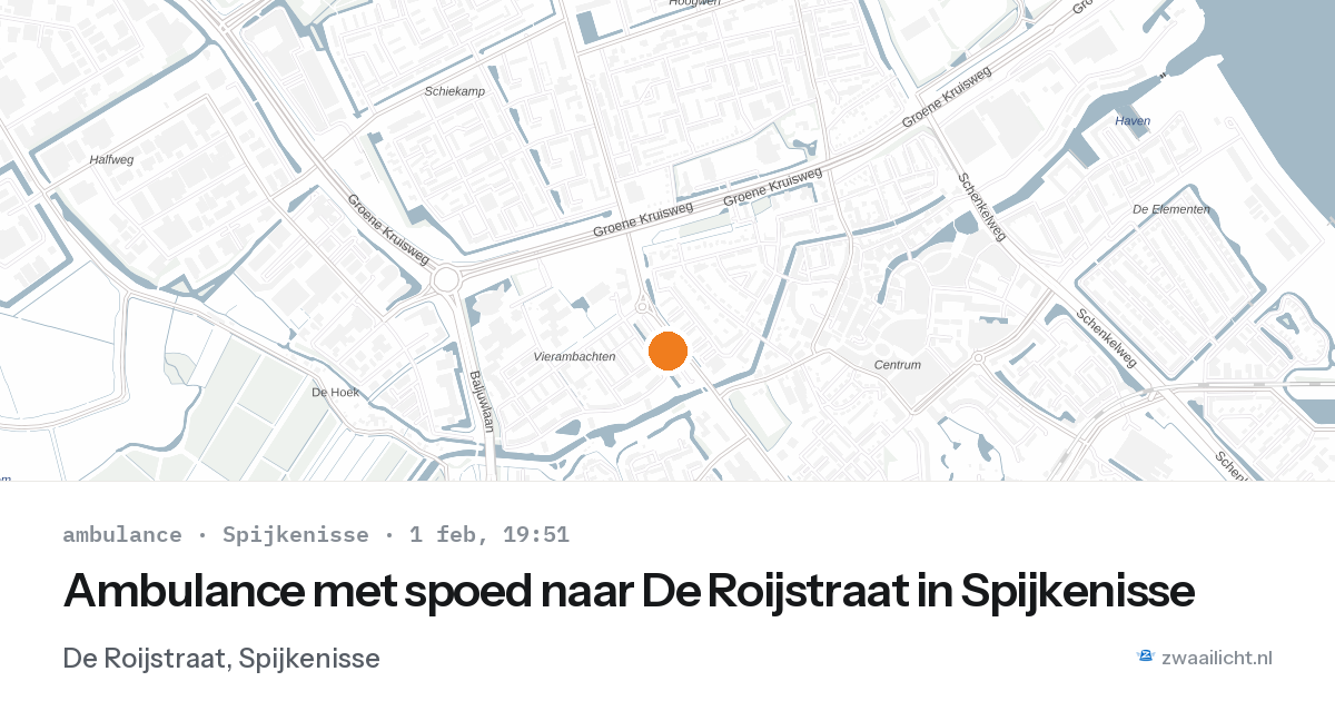 Ambulance met spoed naar De Roijstraat in Spijkenisse — 1 feb 2026