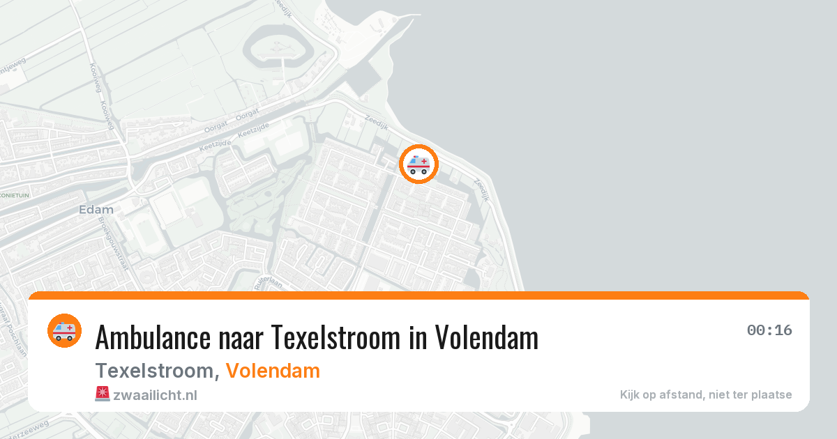 Ambulance naar Texelstroom in Volendam — 6 aug 2026