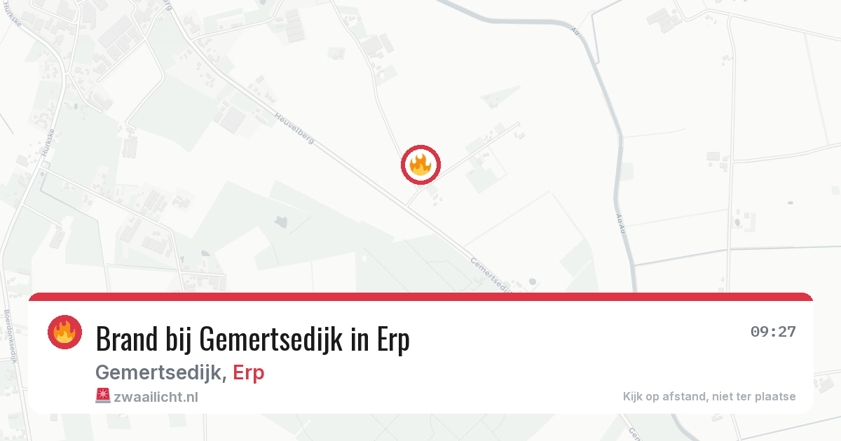 Brand bij Gemertsedijk in Erp — 28 jun 2026