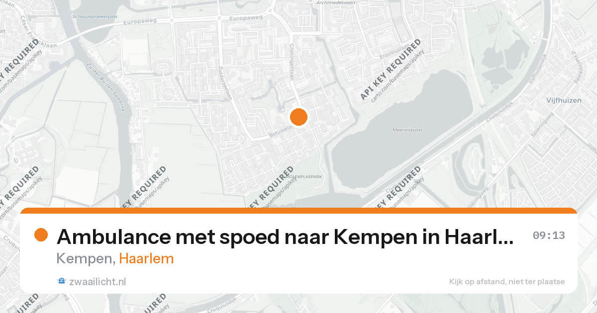 Ambulance met spoed naar Kempen in Haarlem — 9 jun 2026