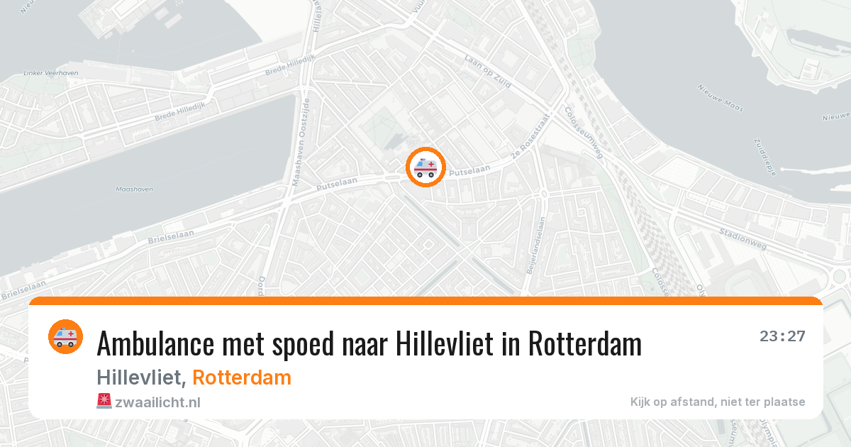 Ambulance met spoed naar Hillevliet in Rotterdam — 27 apr 2026