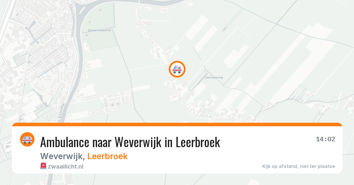 Ambulance naar Weverwijk in Leerbroek — 22 mei 2026