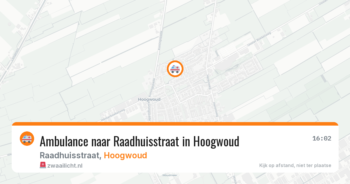 Ambulance naar Raadhuisstraat in Hoogwoud — 31 mrt 2026