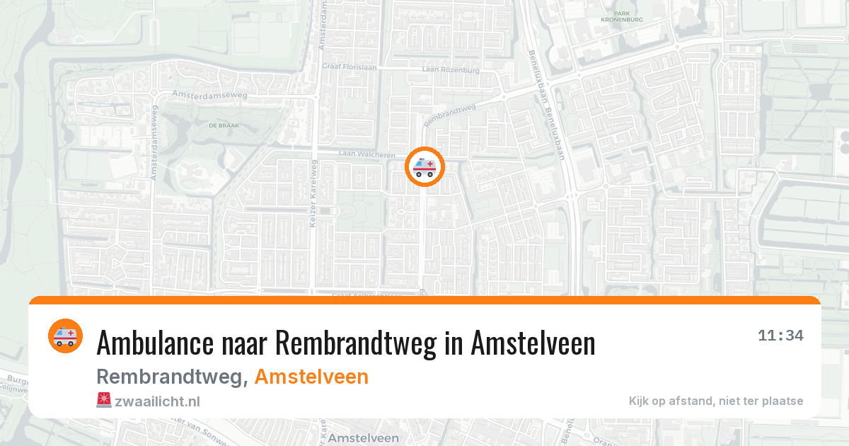 Ambulance naar Rembrandtweg in Amstelveen — 5 mei 2026