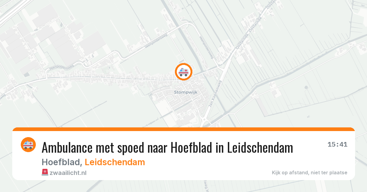 Ambulance met spoed naar Hoefblad in Leidschendam — 3 aug 2026