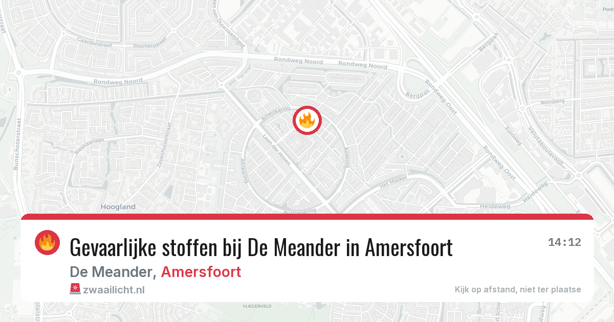 Gevaarlijke stoffen bij De Meander in Amersfoort — 22 jun 2026