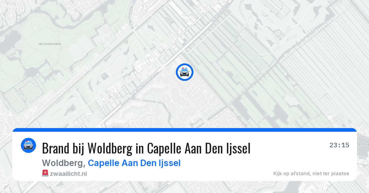 Brand bij Woldberg in Capelle Aan Den Ijssel — 10 apr 2026