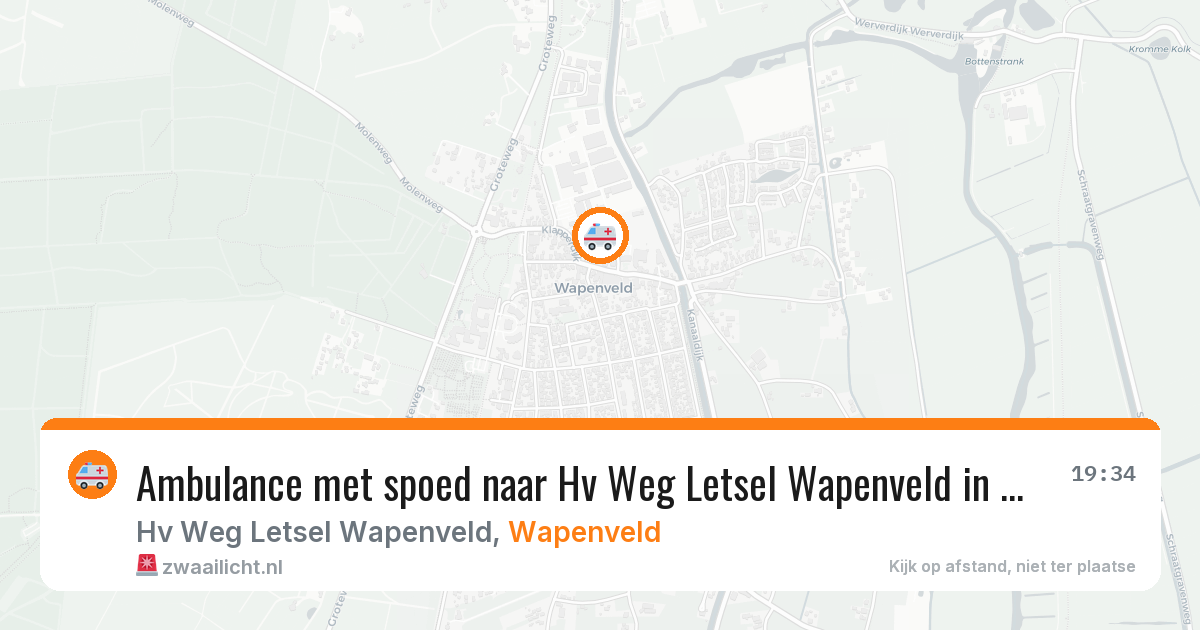 Ambulance met spoed naar Hv Weg Letsel Wapenveld in Wapenveld — 30 jul 2026
