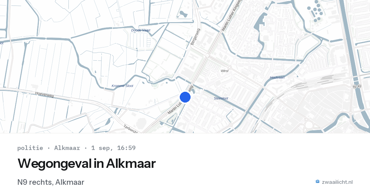 Wegongeval in Alkmaar — 1 sep 2026
