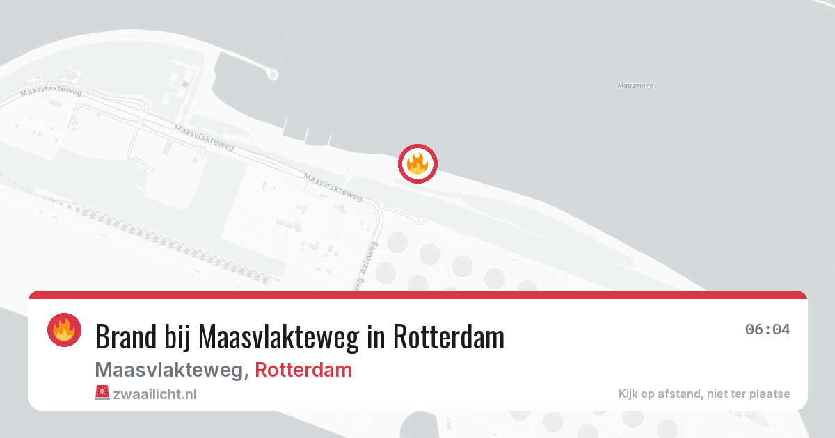 Brand bij Maasvlakteweg in Rotterdam — 21 jul 2026
