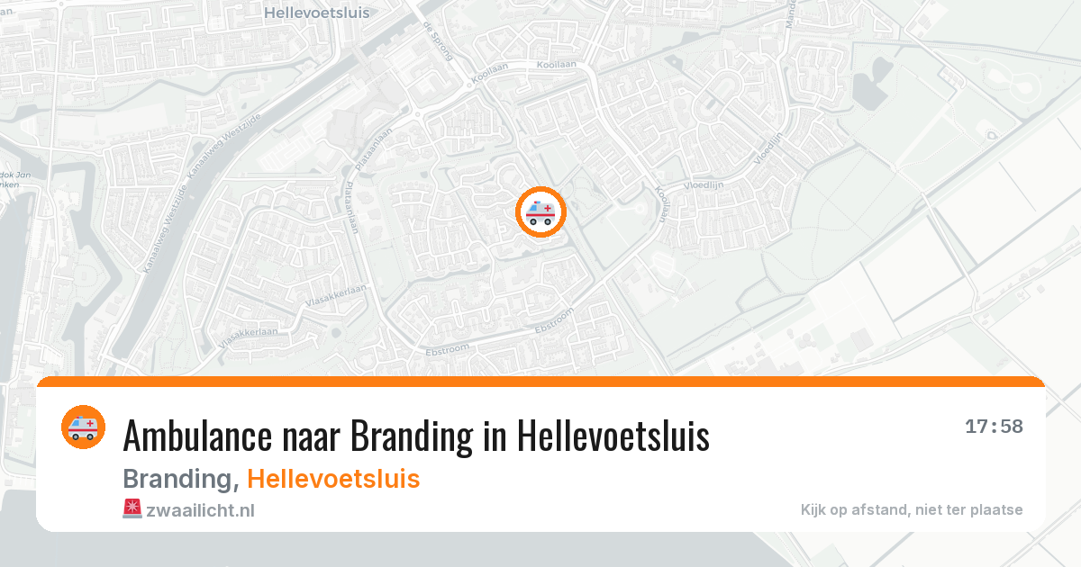 Ambulance naar Branding in Hellevoetsluis — 7 jun 2026