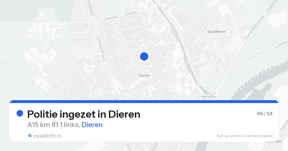 Politie ingezet in Dieren — 28 mei 2026 | 🚨 Zwaailicht.nl