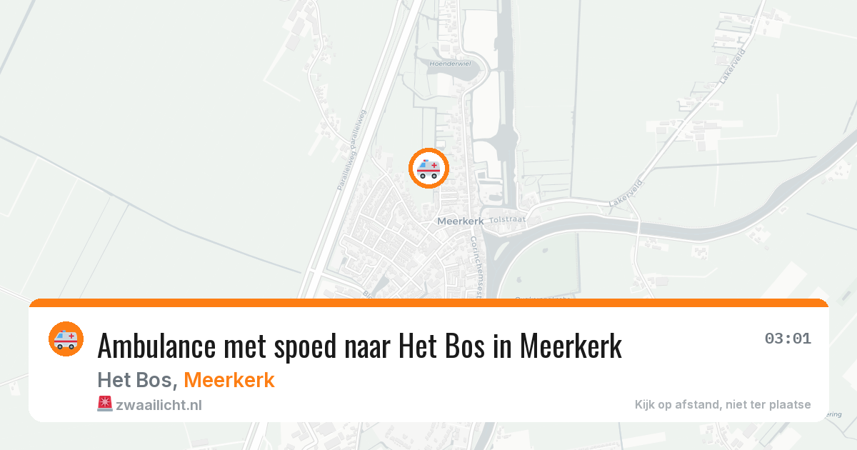 Ambulance met spoed naar Het Bos in Meerkerk — 26 jul 2026
