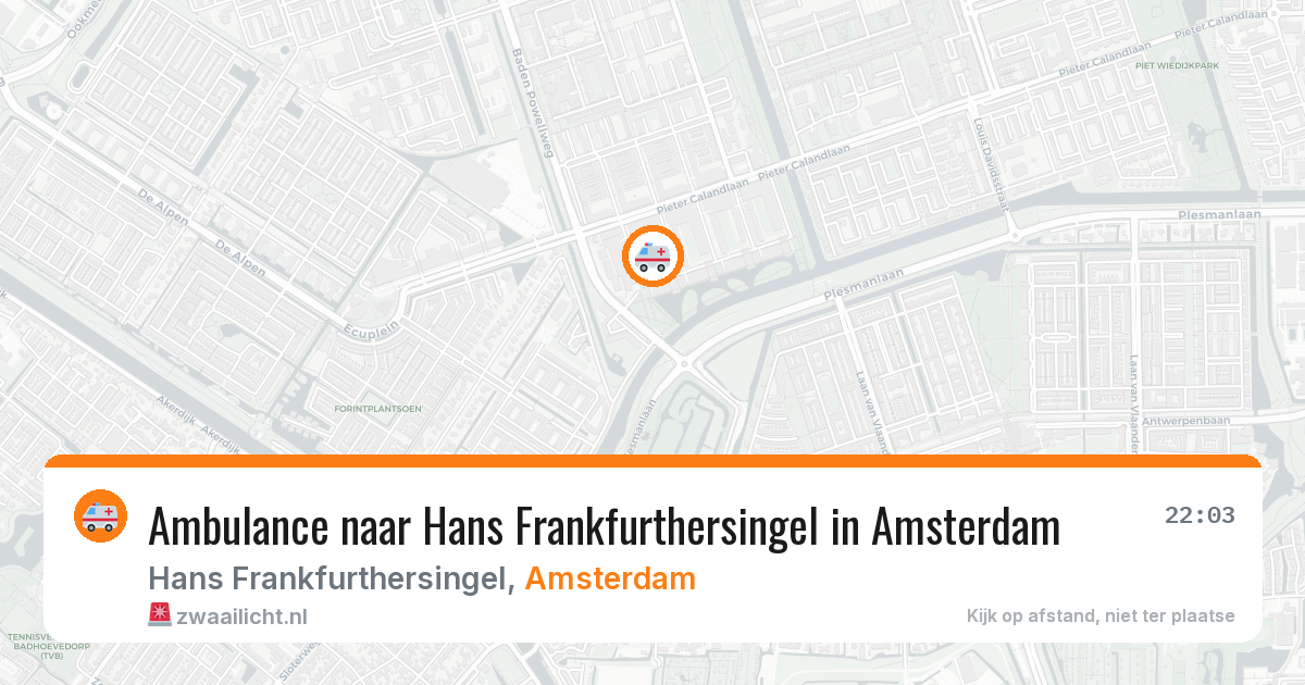 Ambulance naar Hans Frankfurthersingel in Amsterdam — 10 jun 2026