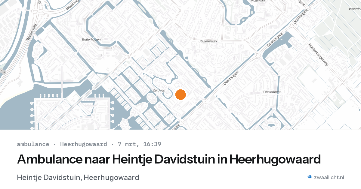 Ambulance naar Heintje Davidstuin in Heerhugowaard — 7 mrt 2026