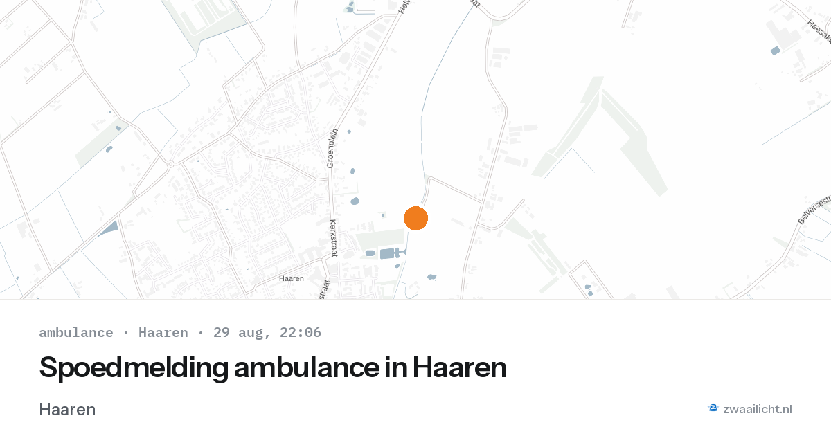 Spoedmelding ambulance in Haaren — 29 aug 2026