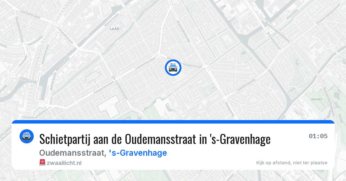 Schietpartij aan de Oudemansstraat in 's-Gravenhage — 27 jul 2026