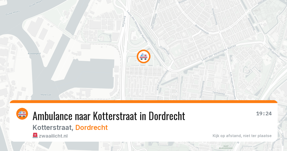 Ambulance naar Kotterstraat in Dordrecht — 30 mrt 2026