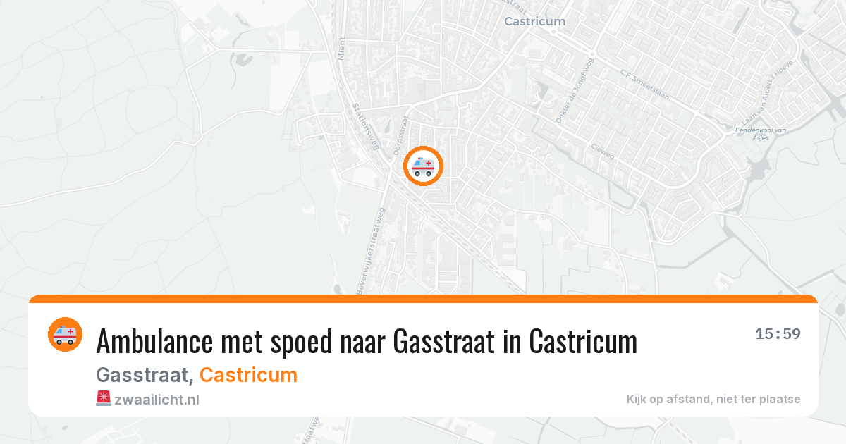 Ambulance met spoed naar Gasstraat in Castricum — 27 mei 2026
