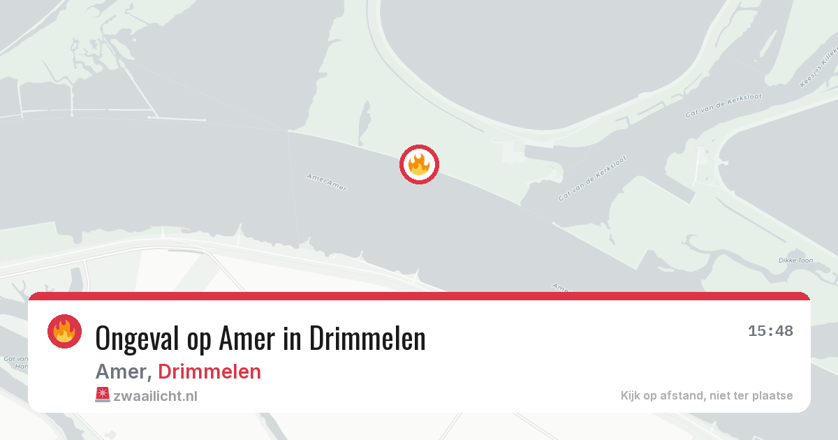 Ongeval op Amer in Drimmelen — 27 jun 2026
