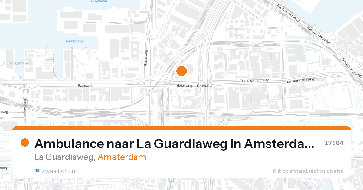 Ambulance naar La Guardiaweg in Amsterdam — 27 aug 2026