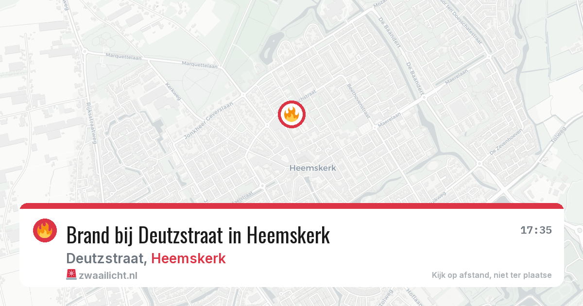 Brand bij Deutzstraat in Heemskerk — 2 aug 2026