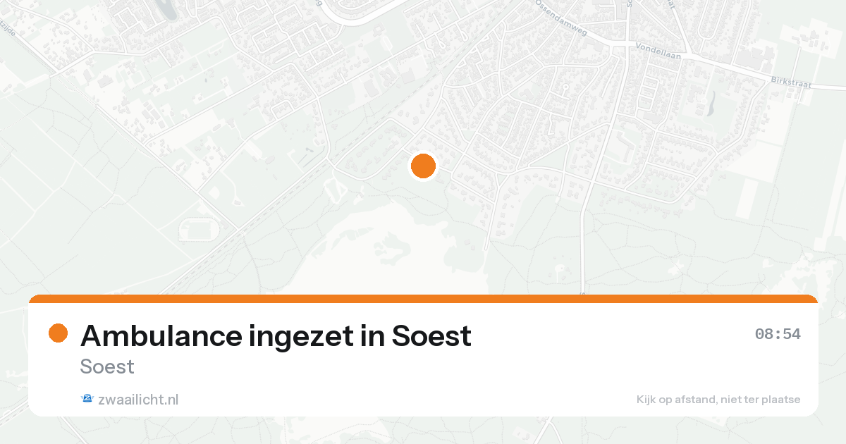 Ambulance ingezet in Soest — 15 aug 2026