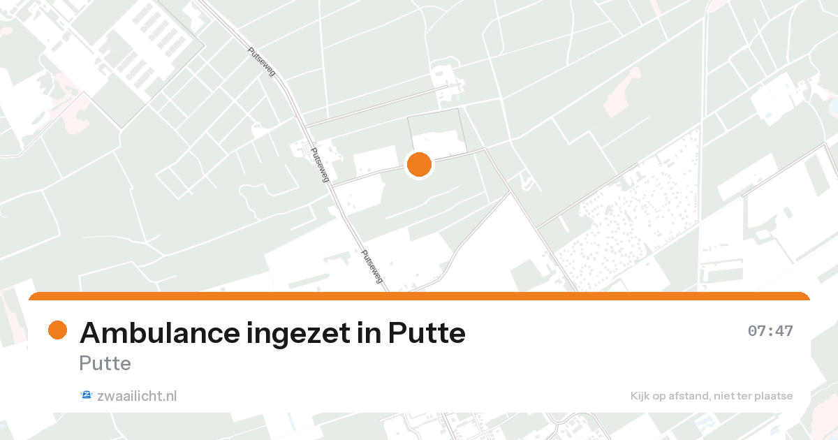 Ambulance ingezet in Putte — 26 aug 2026