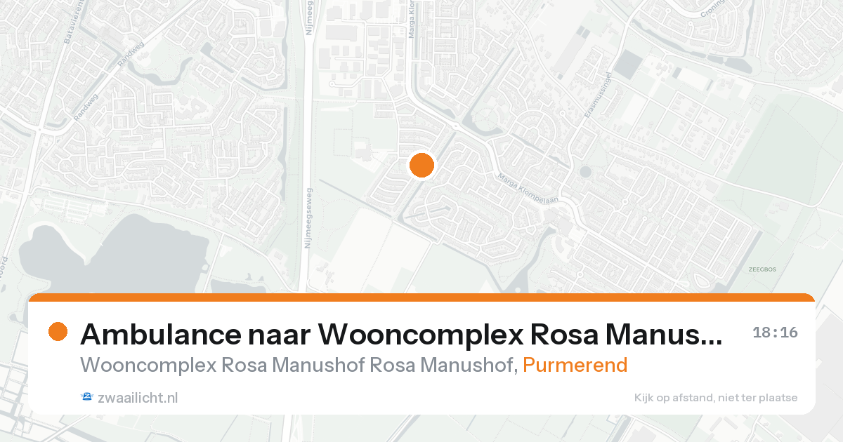 Ambulance naar Wooncomplex Rosa Manushof Rosa Manushof in Purmerend — 30 jan 2026