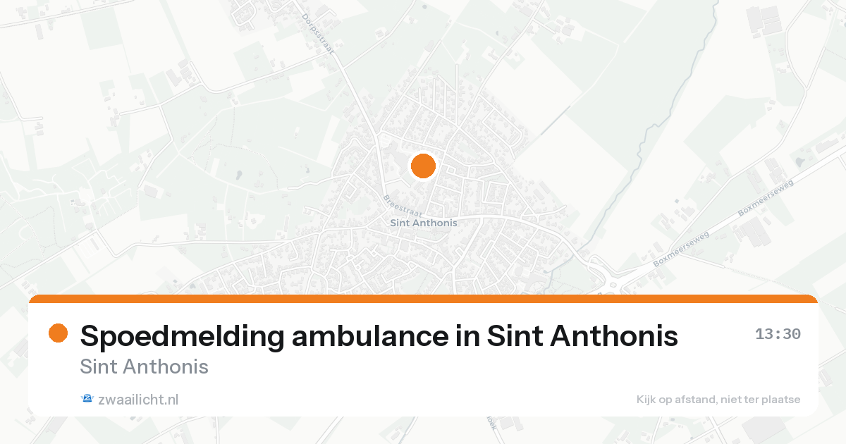 Spoedmelding ambulance in Sint Anthonis — 7 feb 2026