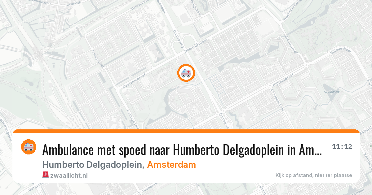 Ambulance met spoed naar Humberto Delgadoplein in Amsterdam — 14 jul 2026