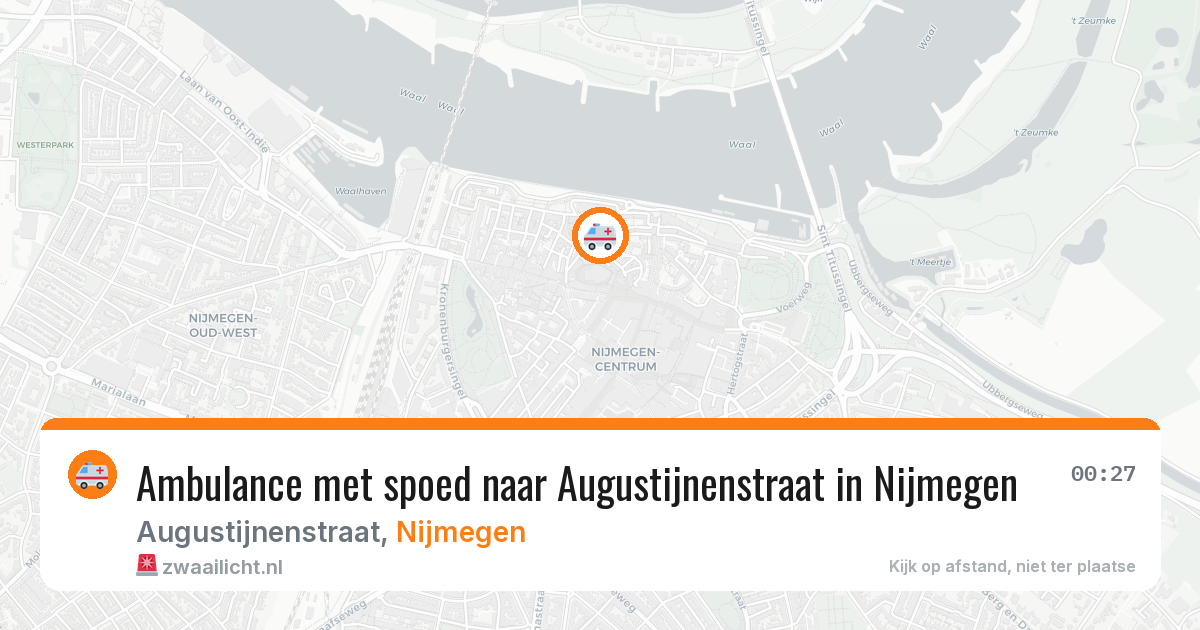Ambulance met spoed naar Augustijnenstraat in Nijmegen — 24 apr 2026