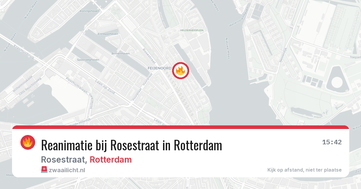 Reanimatie bij Rosestraat in Rotterdam — 8 feb 2026