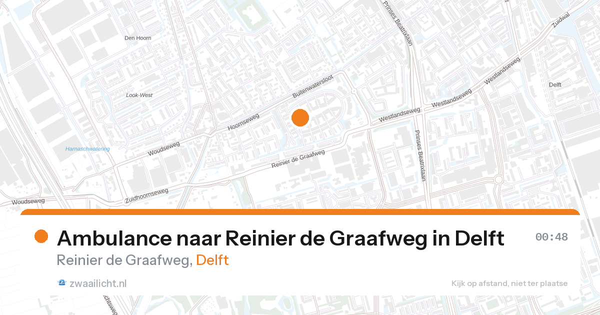 Ambulance naar Reinier de Graafweg in Delft — 26 aug 2026
